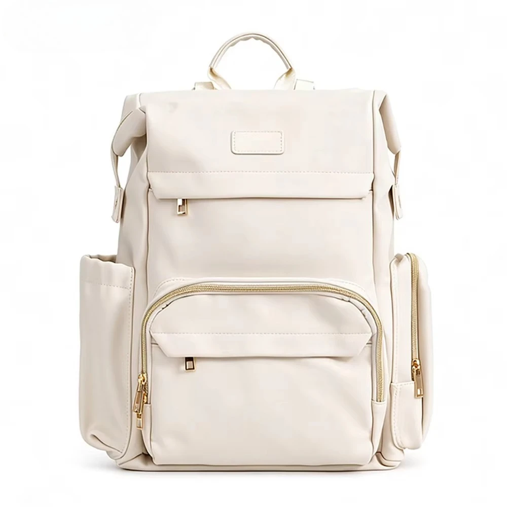 Mummy Bag Backpack With Expandable Large Capacity And Wet Dry Pockets Nursing Handbag Beige Baby Bottle Tote Diaper Bag