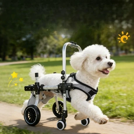 Dog Wheelchair Pet Cat Hindlimb Wheelchair Upgraded Retractable Pet Hindleg Assist Car Paralyzed Driving Aid