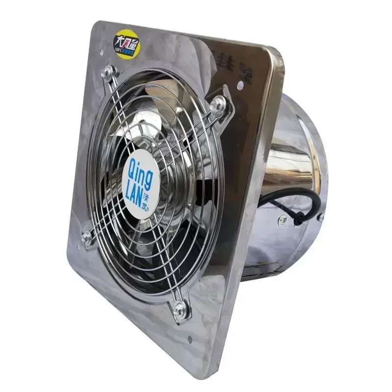 6''7''8'' Booster Fan Extractor Exhaust fan Ventilation Pipe Fan Kitchen Wall Window Stainless Steel Fan Industrial Duct Fan