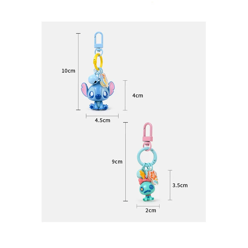 Porte-clés Original Stitch pour clés de voiture, figurine en peluche de dessin animé mignon, décor de charme, cadeau unisexe pour les Fans et les amis