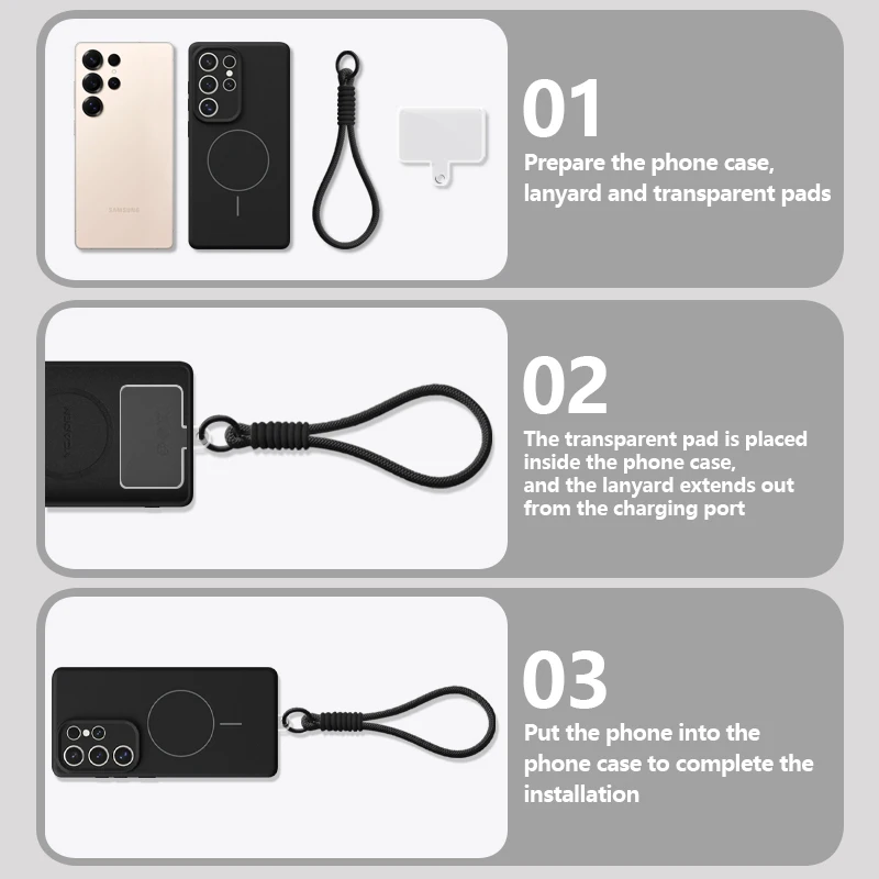 Liquid Silicone Magnetic Lanyard Phone Case For Samsung Galaxy S26 S25 S24 S23 S22 Ultra S26 Plus For Magsafe Shockproof Cover - view 5