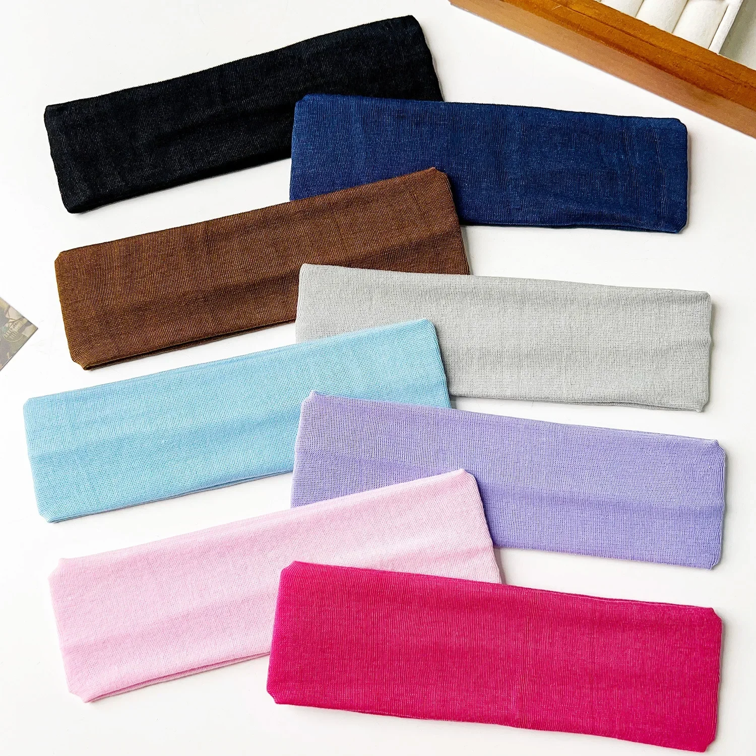 Elastic Cotton HairBand Fashion Headbands for Women Men Solid Running Fitness Yoga Hair Bands Stretch Makeup Hair Accessories