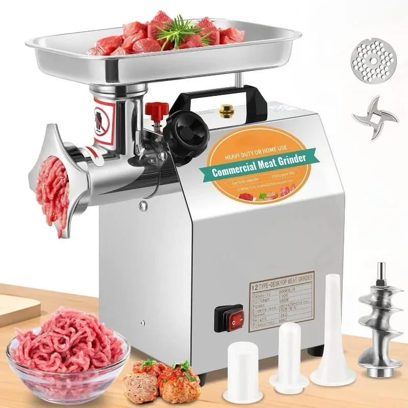 Moedor de carne elétrica Moedor de carne comercial Reforçado Mincer de carne industrial Moer ossos de frango para restaurante