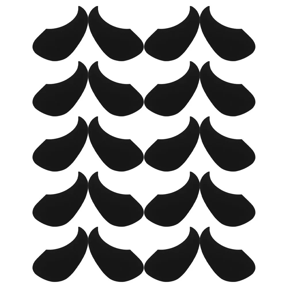 

20pcs Black Acoustic Teardrop Self-Adhesive Durable Plastic Thin Design Easy Install Universal Fit Comma Style