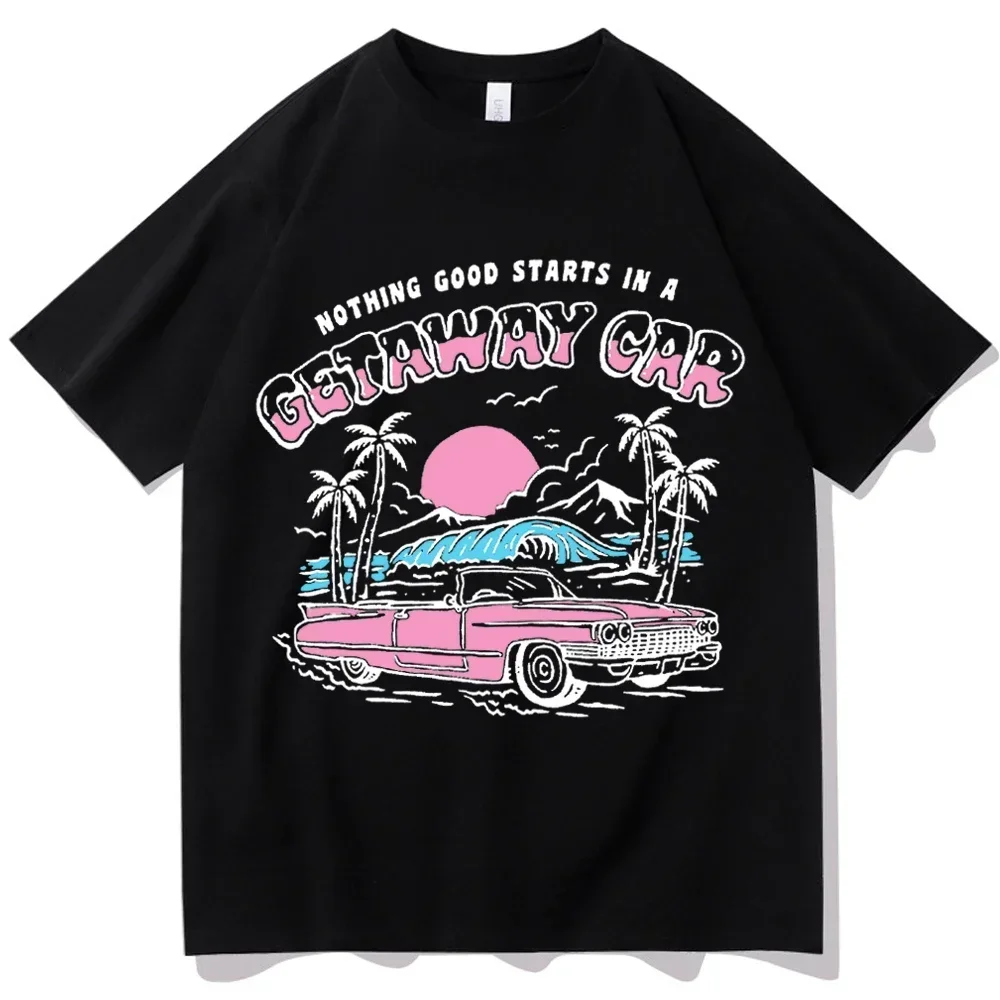 Taylor Getaway Car Shirt Taylor Reputation Album Shirt Taylor Merch Gift for Swifties O-Neck Short Sleeve Shirts