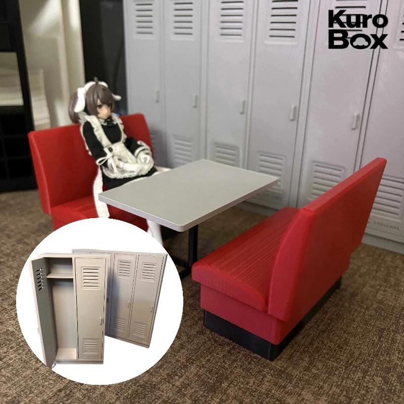 

18 см миниатюрный шкафчик для еды, школьный шкафчик для хранения, модель 1:12, совместимая с Figma, кукла, меха, девушка, солдат, сцена, дисплей