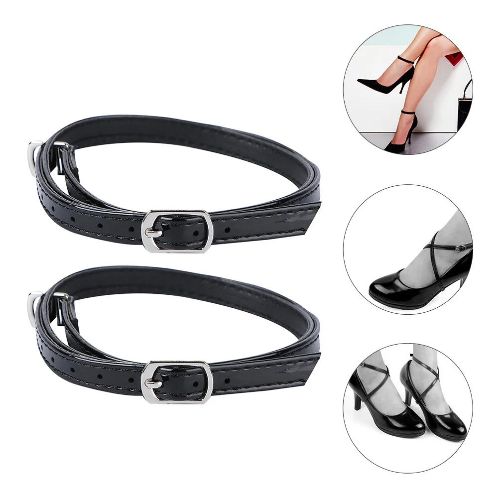 

1Pair Cross Anti-Drop High Heel Shoe Straps PU Ankle Straps Secure Fit Prevent Loose Shoes Dancing Walking