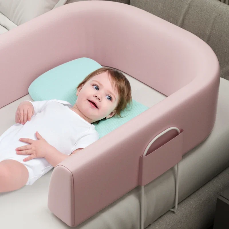 Design di protezione binari per letto per bambini prodotti per la sicurezza del bambino materiale verde vaniglia panno grado per bambini