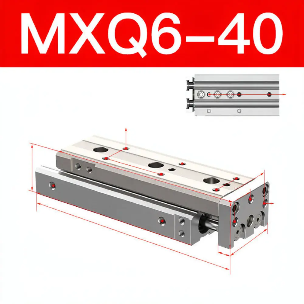 High Precision Pneumatic Cylinder Slide Table Compact Design For For MXQ MXS Series Industrial Motion Control Actuator