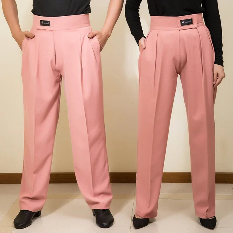 Pantalon de brevLatine Taille Haute pour Homme et Femme, Vêtement de Compétition, Salle de Bal Adulte, Cha Cha, Salsa, Valse, Noir