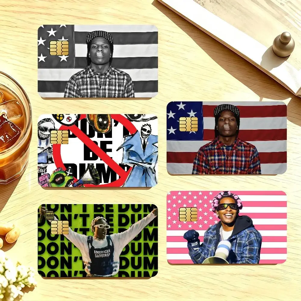 Rapper A-Asap Rocky Don't be Dumb Album Credit Card Stickers For Bank Card Bus Metro Cards Waterproof Anti-Scratch Gift 4PCS
