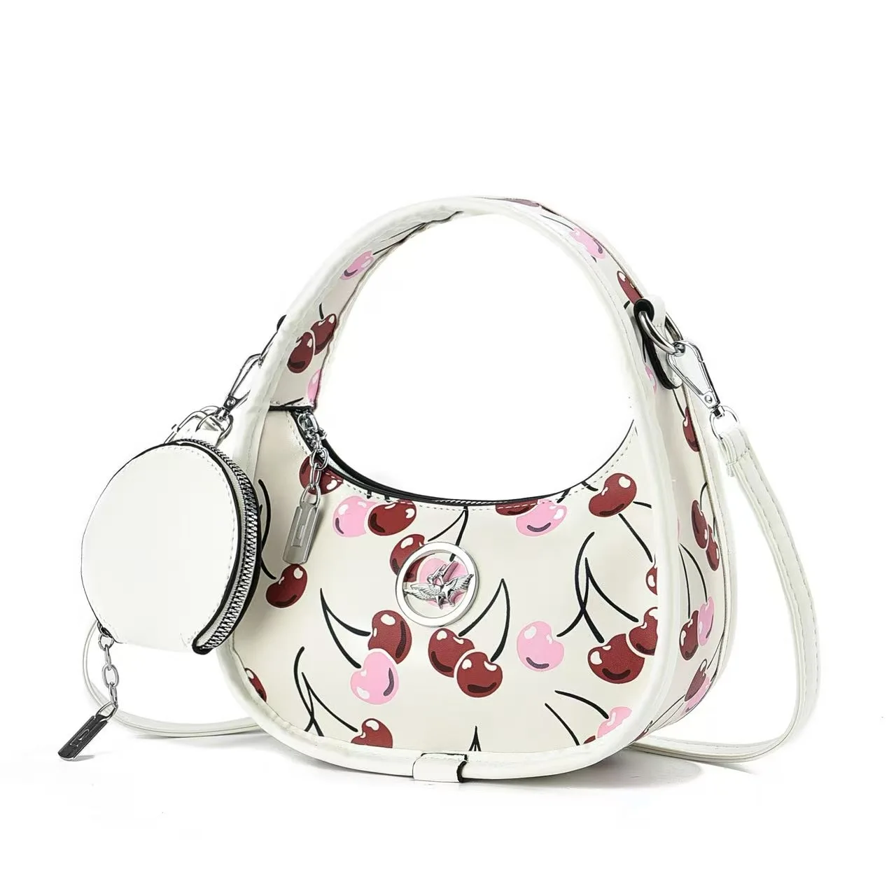 

Новая классическая модная стильная сумка серии Cherry соответствующего цвета, изысканная универсальная женская сумка с косой сумкой для женщин