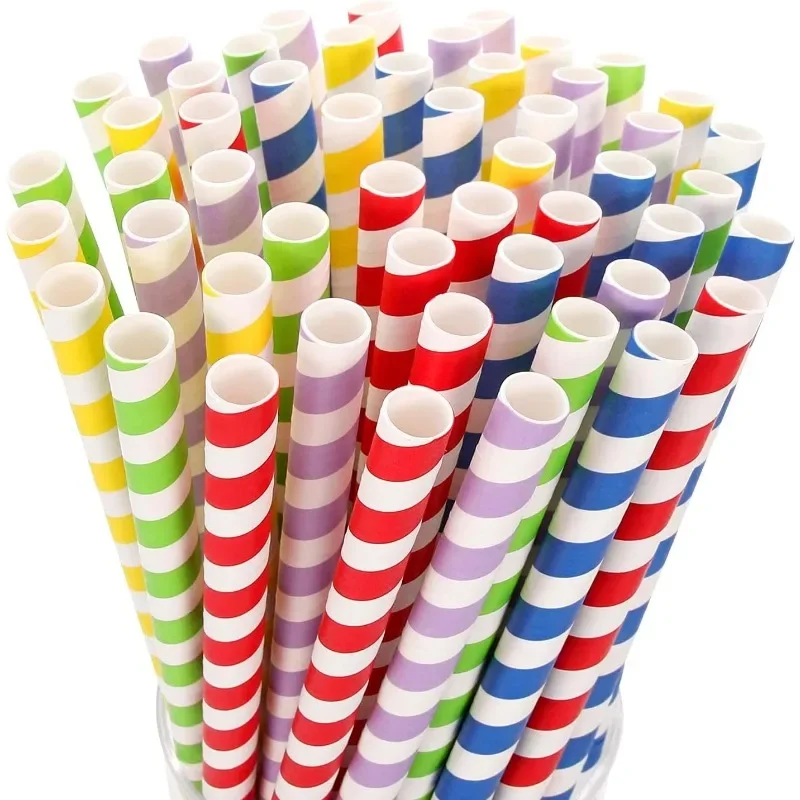 

100 Pcs Extra Wide Paper Smoothie Boba Straws 10 Mm Wide Biodegradable Straws for Bubble Tea Party Suppliers