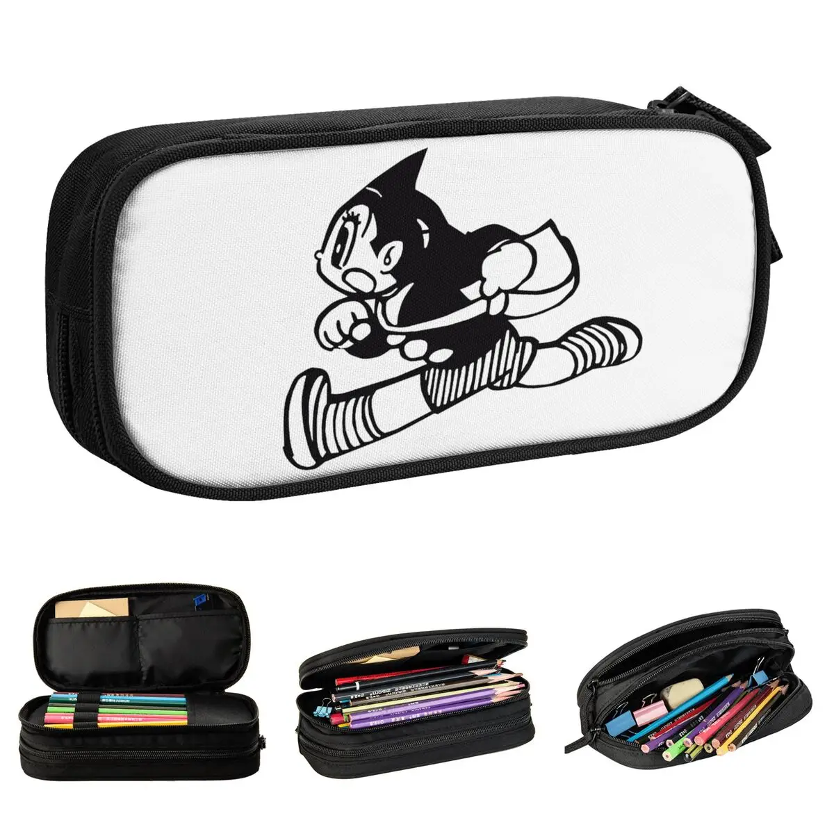 ASTROBOY-Astro Boy Anime Pencil Case, grande capacidade Pen Bag, papelaria para estudantes, presente da escola, novo, simples