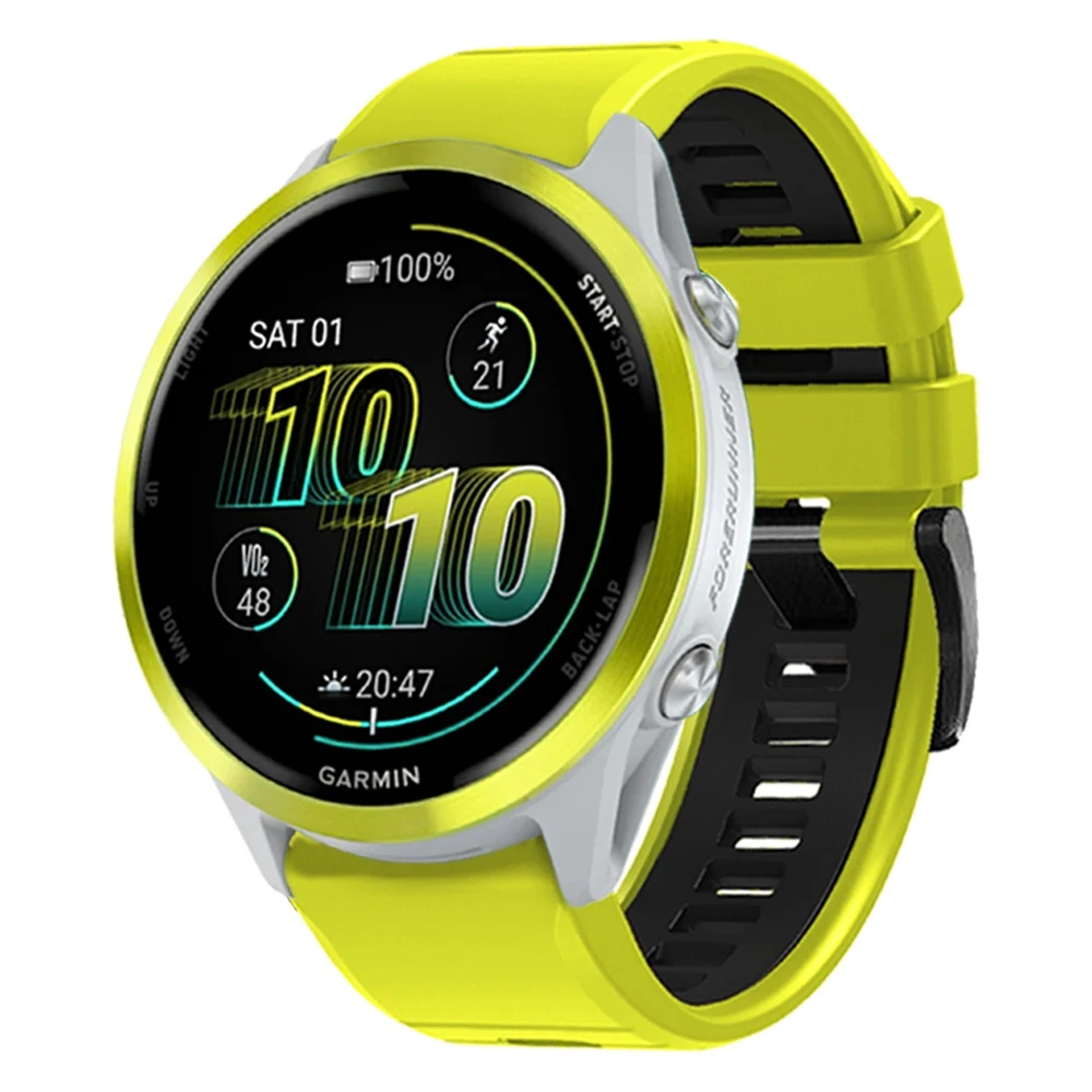حزام سيليكون للغارمين Venu 3 Sq 2 Plus Vivoactive 6 5 4 سوار Forerunner 255 645 Music 570 265 55 Sports 20mm 22mm Bands