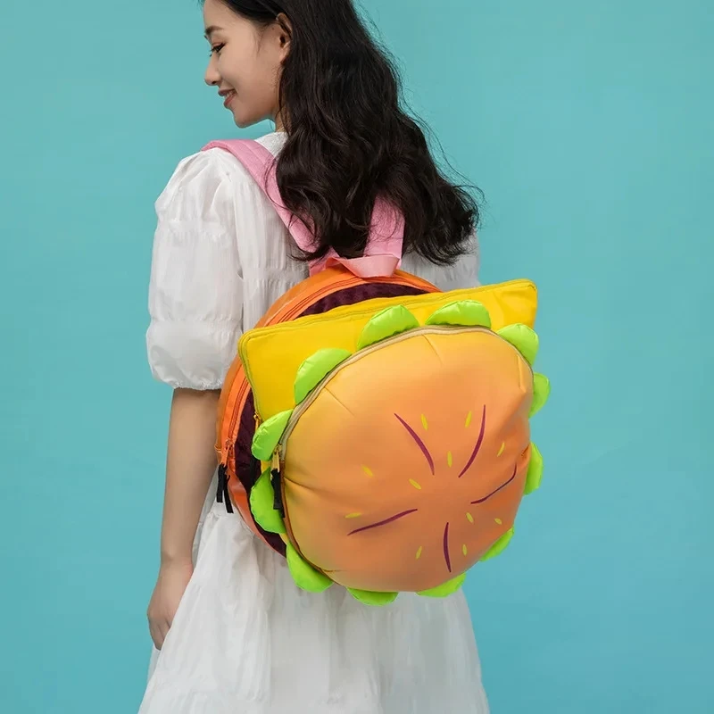 Cute Hamburger Cosplay Mochila, Steven Universe, Campus, BioWorld, Material Mochila, Halloween, Nova Moda, 38cm