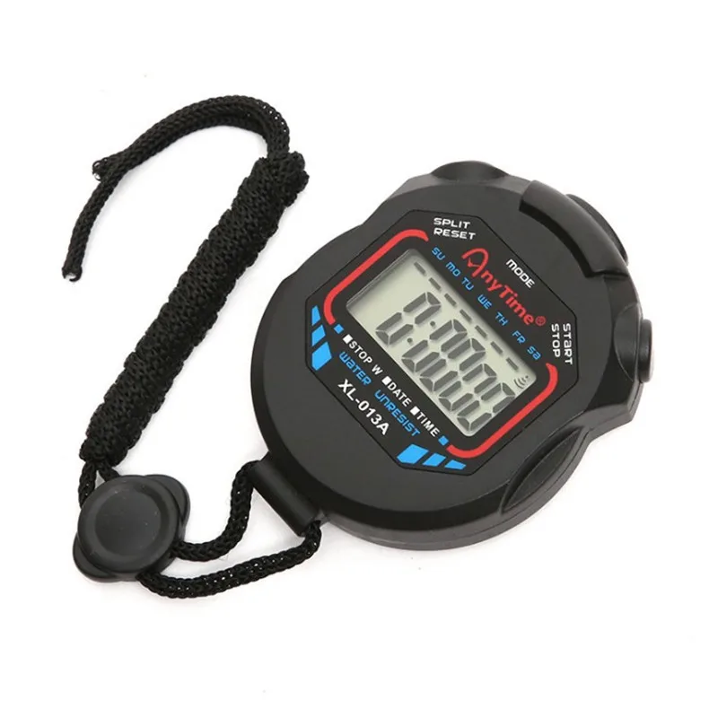 Imagem -05 - Lcd Portátil Profissional Esportes Cronômetro Relógio Digital Clássico com Corda Temporizador Impermeável Cronômetro