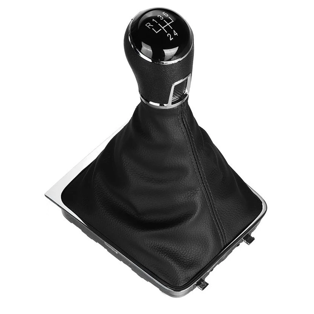 5 Speed Gear Shift Knob Gaiter Boot Cover PU Leather For- Passat 3C B6 3C2 3C5 2005-2011