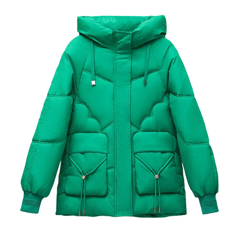 Women's Winter Padded Jacket Coat 2025 New Cotton Hooded Solid Thick Parka Windproof Puffy Korean Fashion Oversize Outdoor