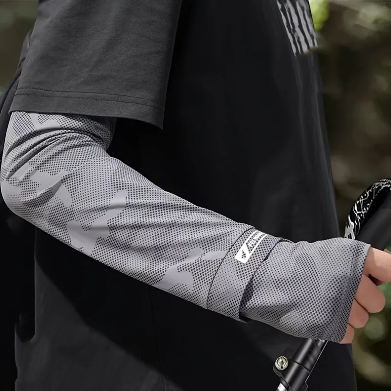UPF50+ Cooling Arm Sleeves Loose Fit Sun Protection UV Cover for Men Women Driving Cycling Sports Accessories Cycling Uv Sleeve