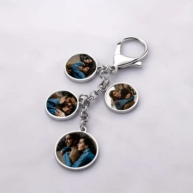 Personalised Keychain with 4 Exclusive Images DIY Custom Keychain, Suitable for Gifting to Family, Friends, Classmates