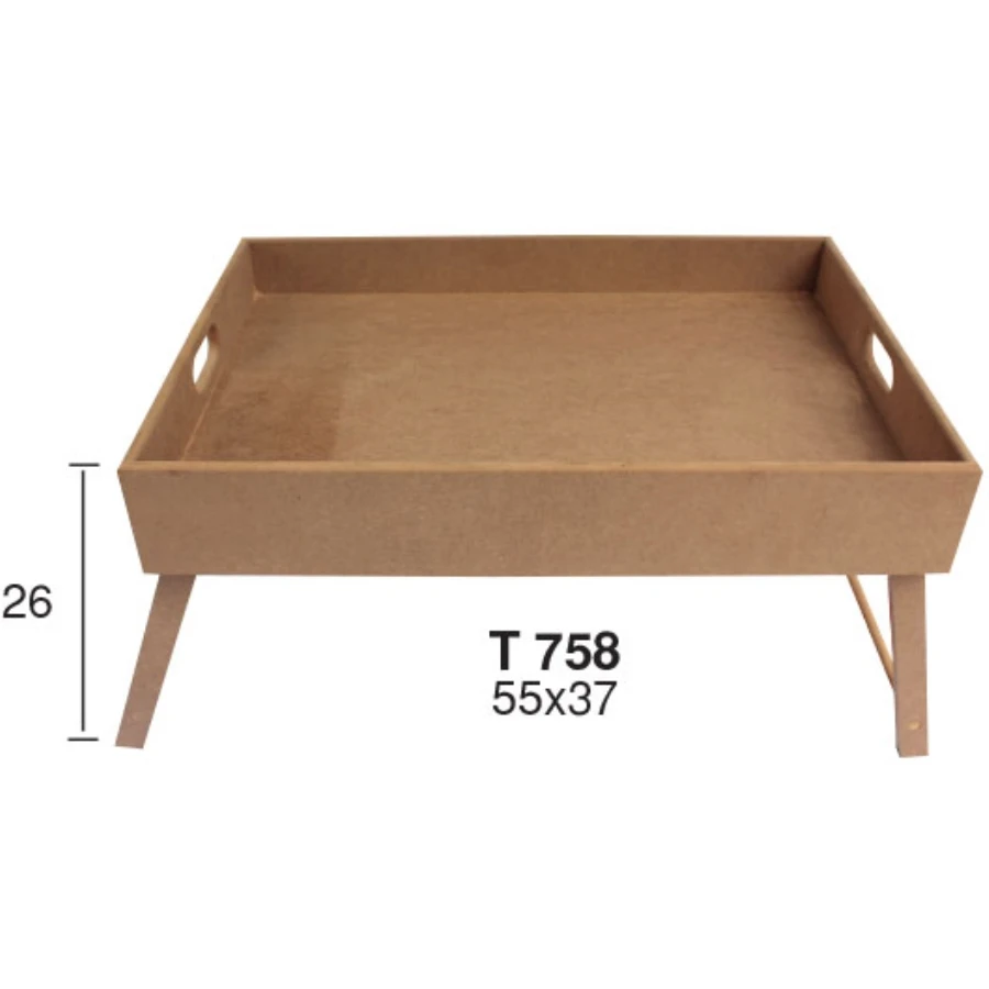 T758 Straight Sassy Tray, Can Be Painted Mdf Wood Tray