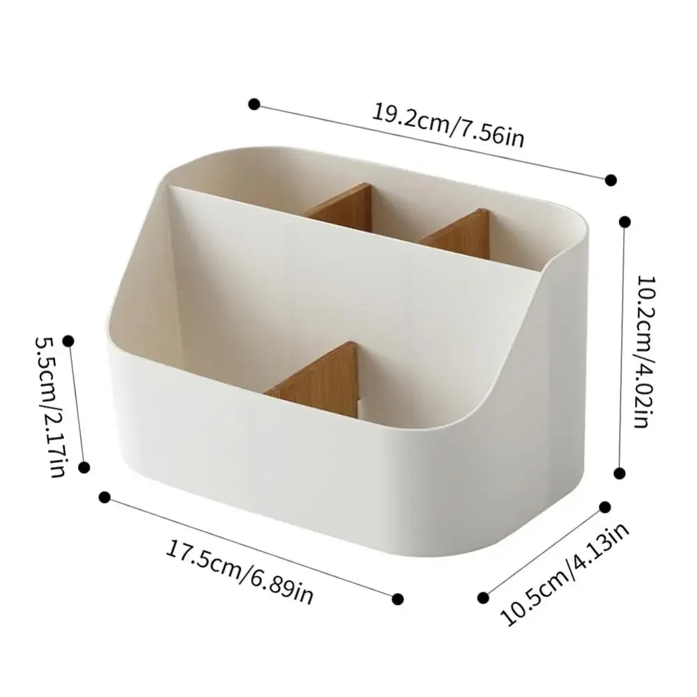 Desk Storage Box Office Supplies Box Makeup Cosmetic Desktop Organizer Plastic Storage Dividing Box for Office Living Room