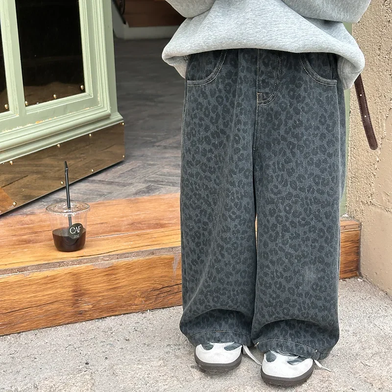 Girls Pants Kids Clothes Fashion Easy Matching Jeans