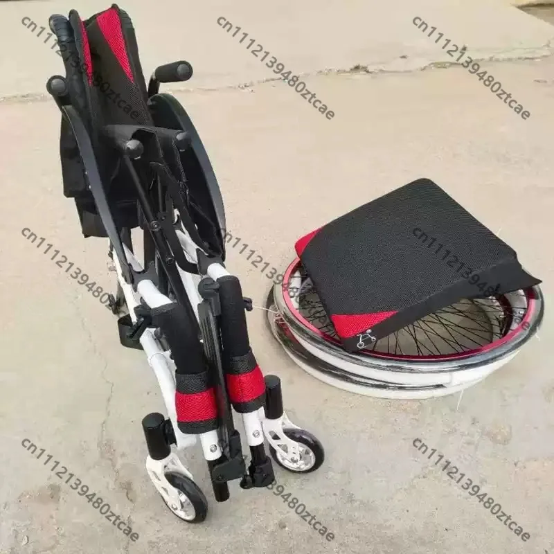 Compact Foldable Manual Sports Wheelchair, Ultra Light Portable Mobility Equipment For Home Outdoor Daily Use