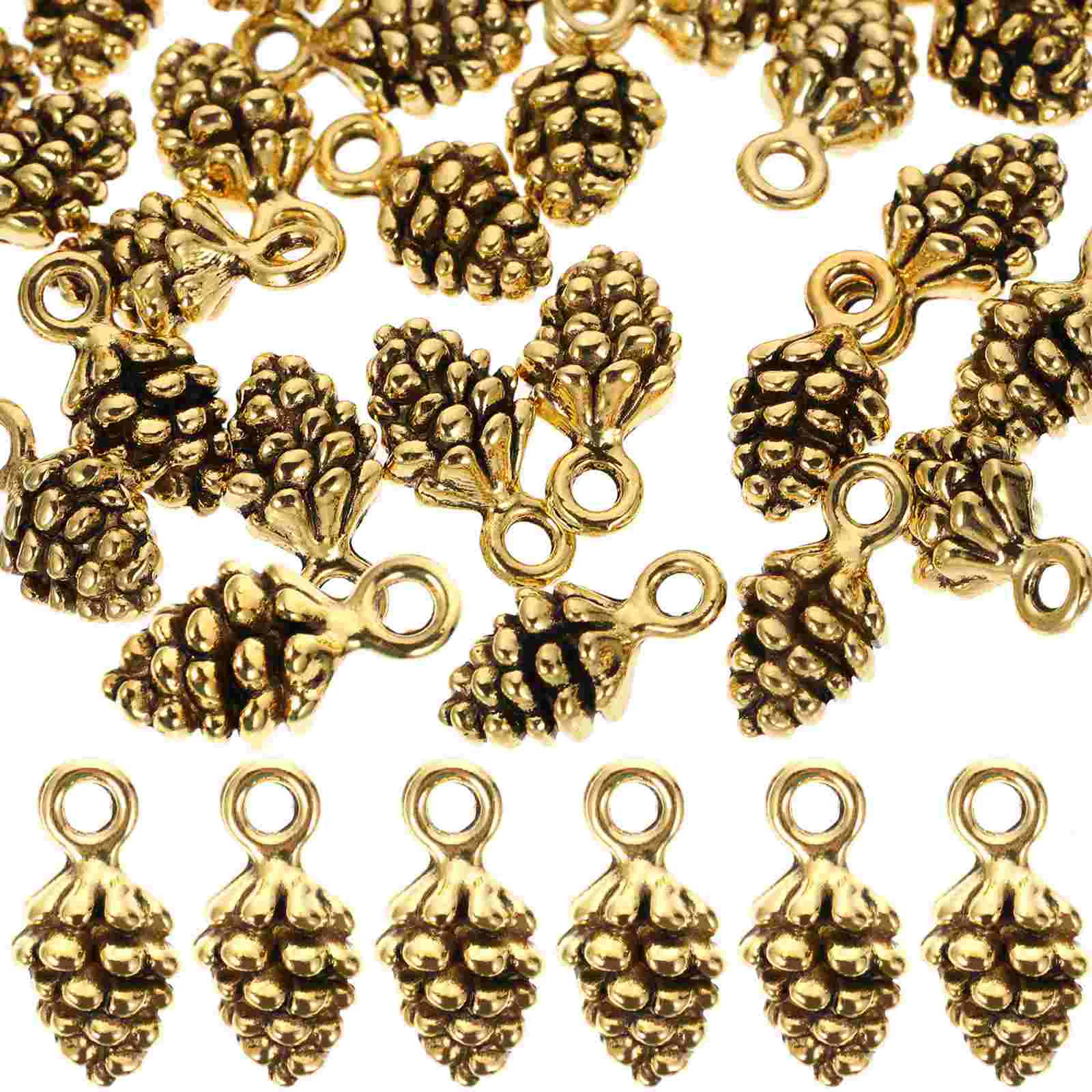 60 Pcs Pendant Jewelry Making DIY Charms Necklace Pendants Alloy Eye-catching Novelty