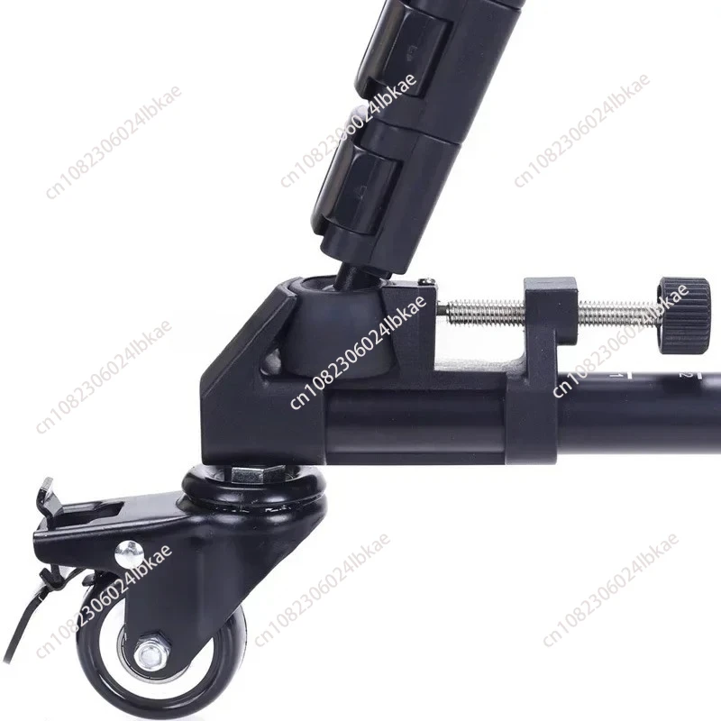 

Professional Photo Aluminum 3 Wheels Pulley Universal Foldable DSLR Camera Tripod Dolly Base Stand For Studio Photo Vide