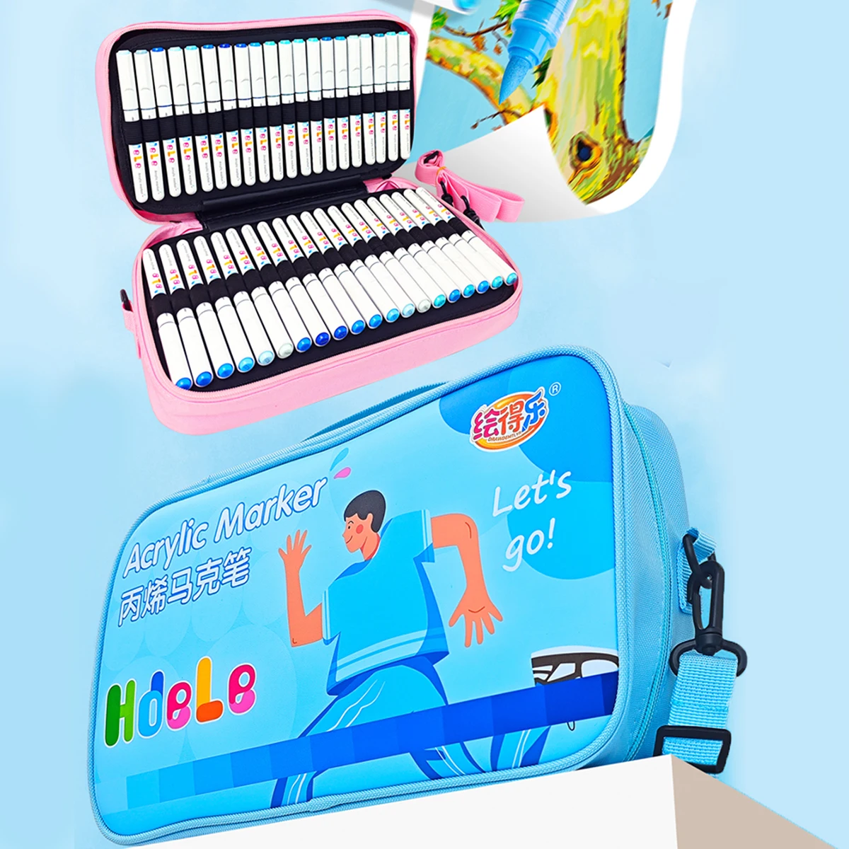 مجموعة أقلام تحديد أكريليك 72/120 قطعة/صندوق، قلم ألوان مائية بتصميم مبتكر ناعم، أساسيات رسم جرافيتي فنية جميلة للمدرسة