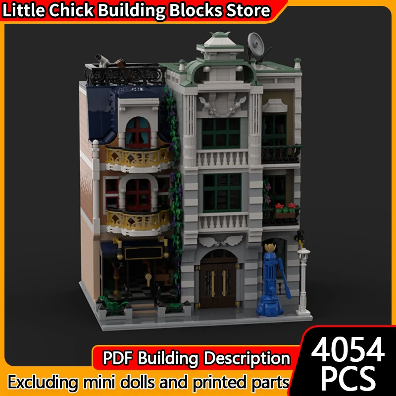 

Модель City Street View MOC, строительные кирпичи, классист, квартира, дом, модульная технология, детский праздничный подарок, сборный игрушечный костюм