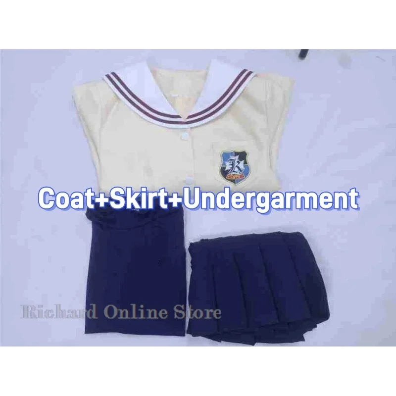 Kostum Cosplay Anime CLANNAD Nagisa Furukawa 2025 22, Seragam Fujibayashi Kyou, Gaun Rok, Setelan, Seragam Sekolah JK C