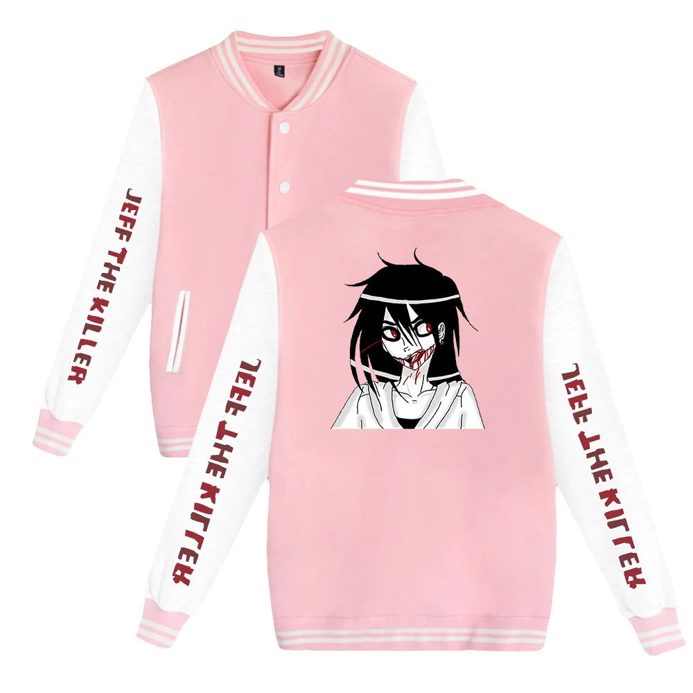 

Harajuku HIP HOP style Jeff The Killer 2D Baseball Jacket Capless Women/Men Hoodie funny Hoodies Boys