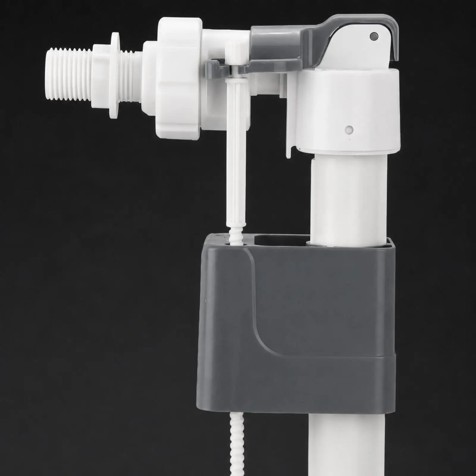 PVC Toilet Cistern Fill Valve Concealed Tank Water Inlet Assembly with Removable Strainer and Float Rod for Wall Hung WC