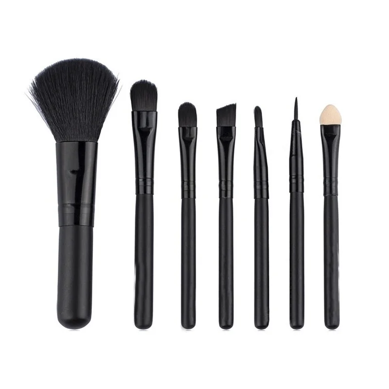 7Pcs Mini Convenient Makeup Brush Green Professional Set Powder Blush Foundation Eyeshadow Full Set of Beauty Tools