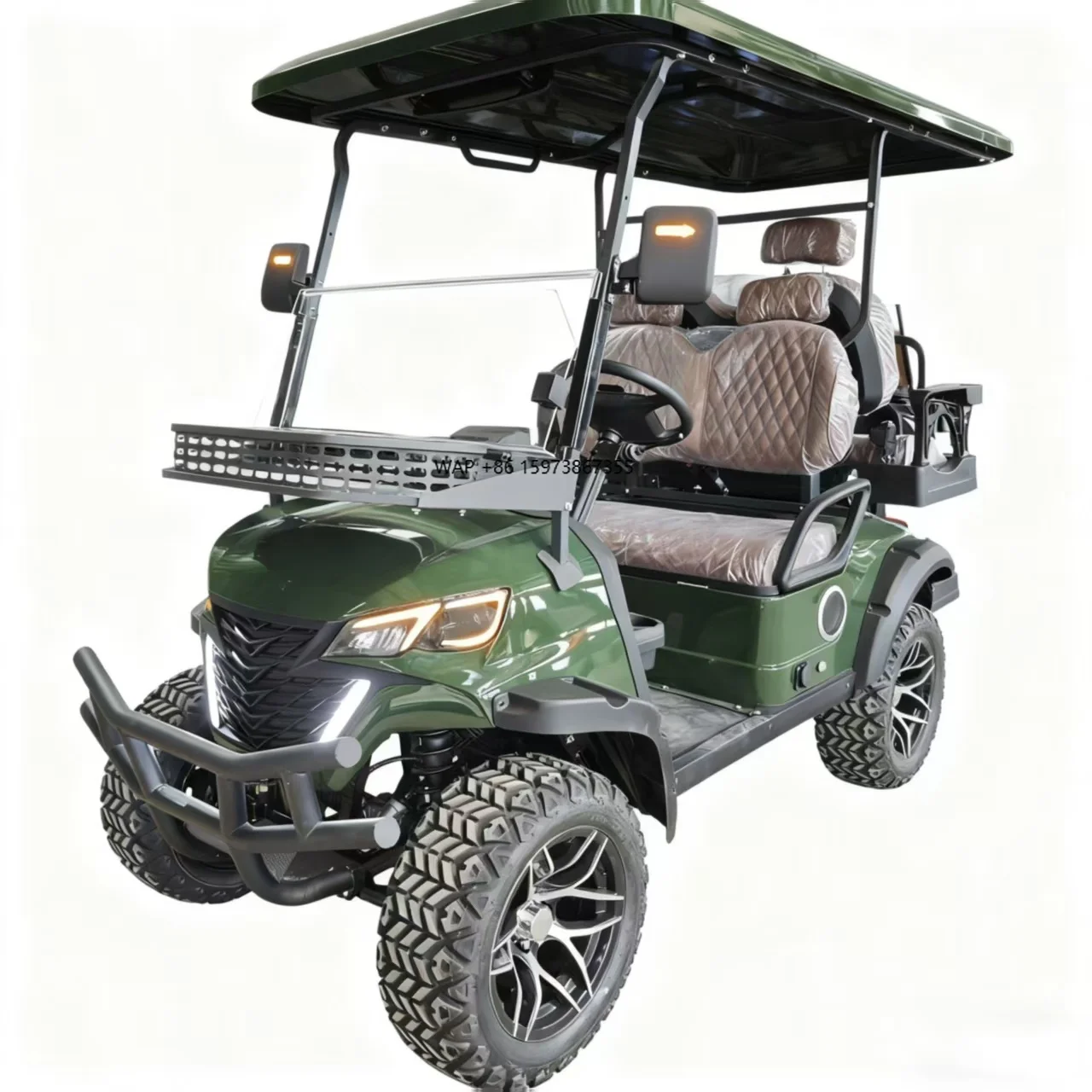 

Waterproof golf cart electric with large battery capacity for leisure and commercial use