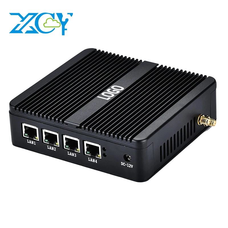 

XCY Fanless Industrial Mini PC Celeron N2830 4x LAN HDMI VGA SIM Slot 4G Modem WiFi Win7/10 Linux For Firewall Digital Signage