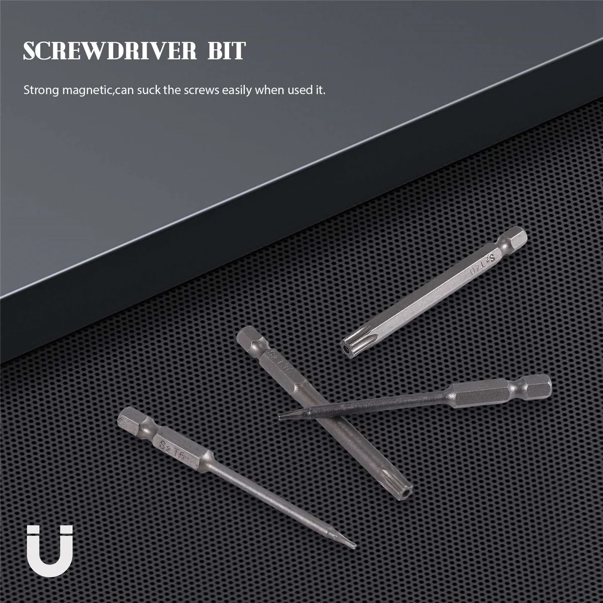 スチール製磁気ドライバービット,六角トルクスヘッド,t6,t7,t8,t9,t10,t15,t20,t25,t27,t30,t40,75mm, 11個