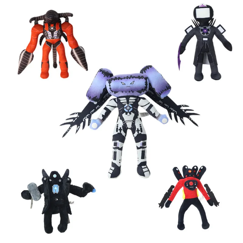 Skibidi Toilet Plush Six Heavenly Kings Titan Tvman Cameraman Clockman Drillman Funny Prank Stuffed Doll Trendy Toy For Adult