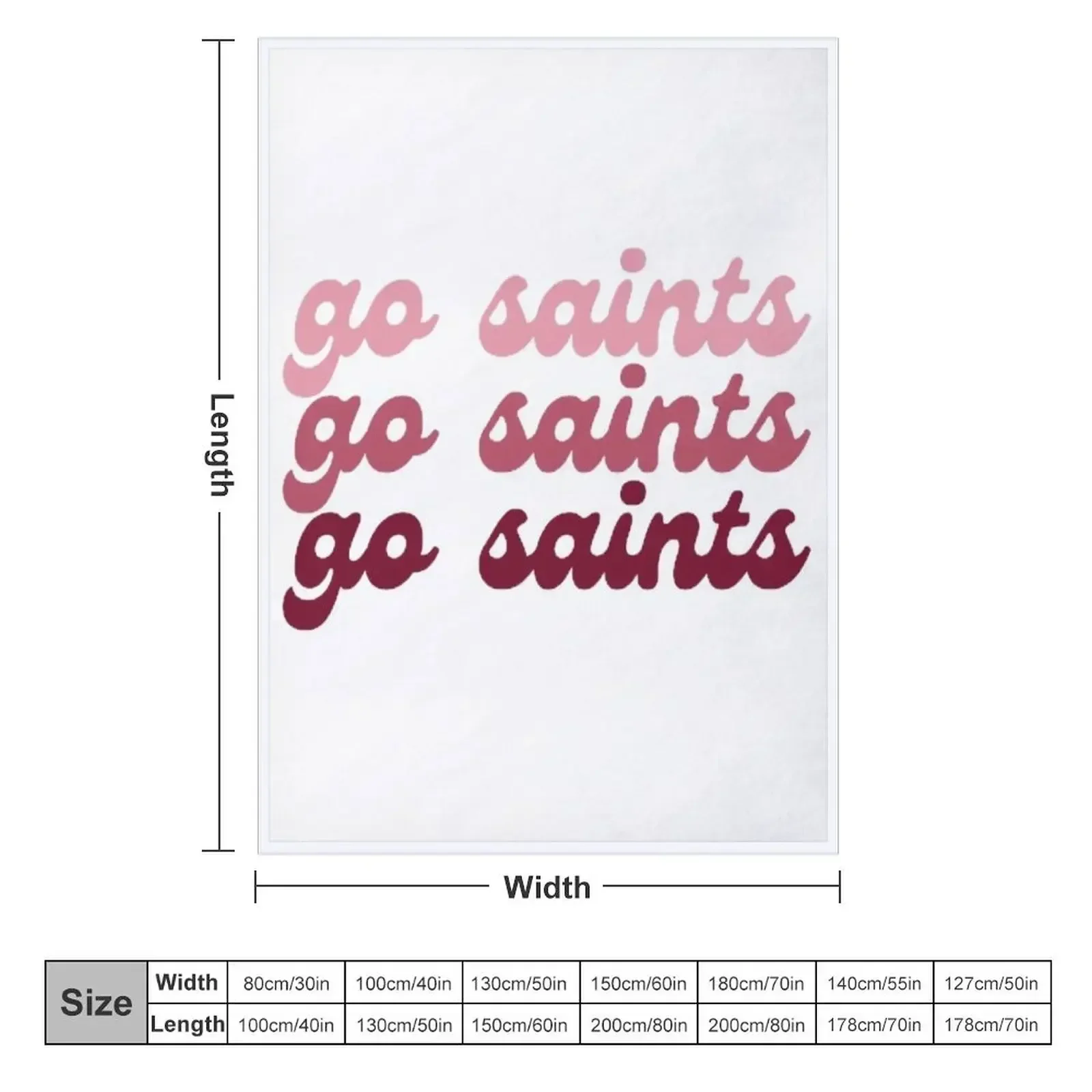 Go Saints Gradient - Aquinas College Throw Blanket Sofas Multi-Purpose Bed linens Tourist Blankets