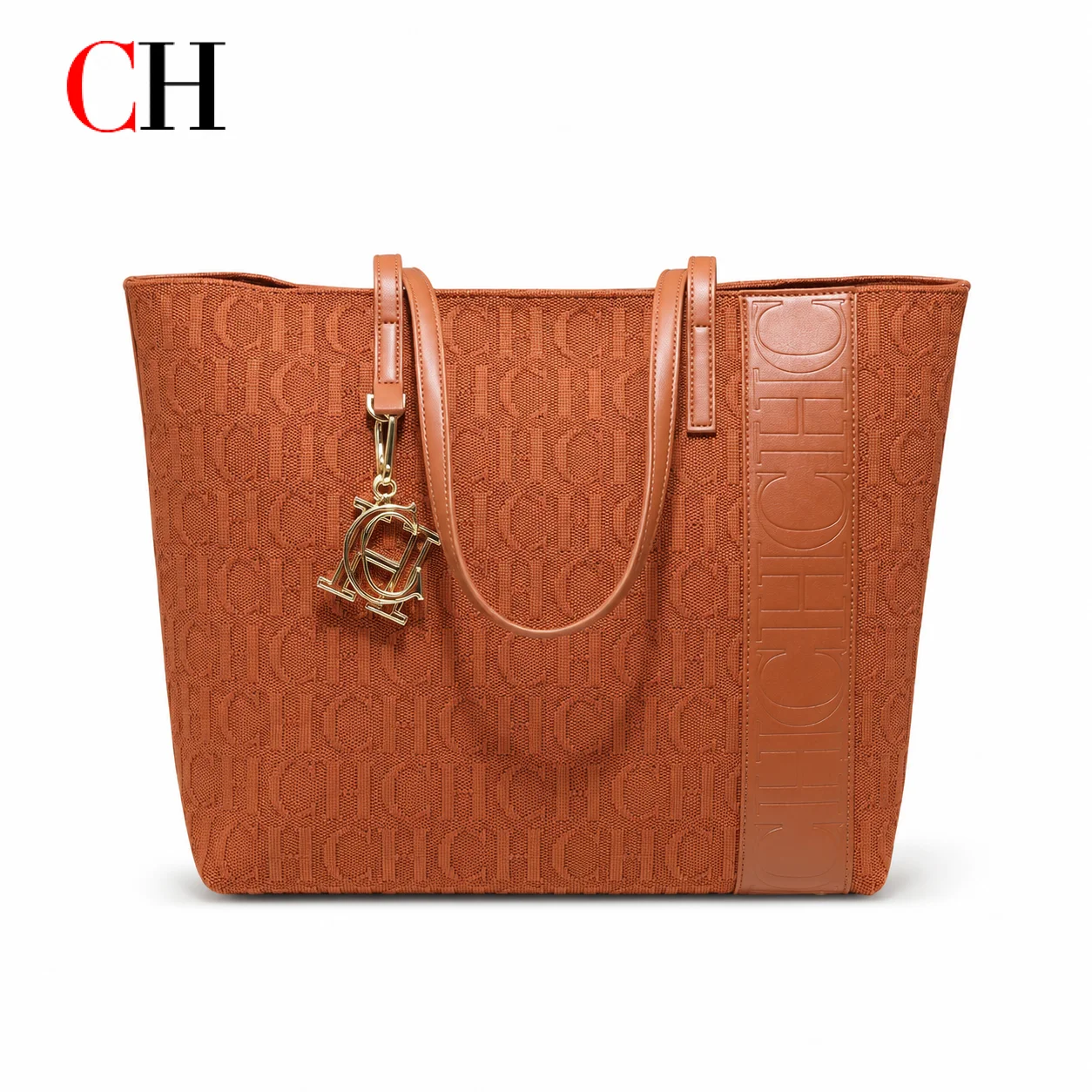 ch-women's-brown-large-capacity-tote-bag-casual-shoulder-handbag-lightweight-commuter-shopper-purse-with-pendant-for-work-travel