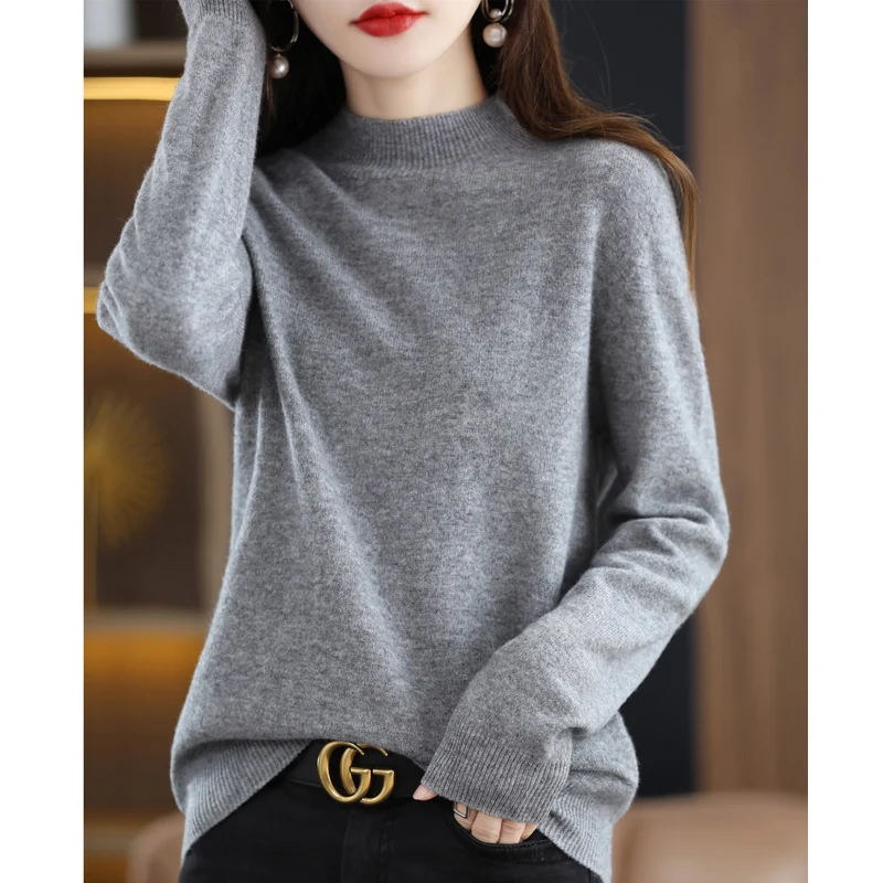 Cashmere Sweater Female 100% Merino Wool Winter Women Knitted Femme Pullover Top Winter Warm Women\'s 2024 New