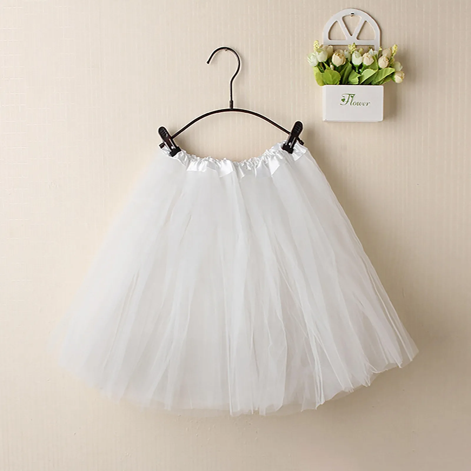 Adult Solid Fashion Ballet Mesh Skirt Dance Stage Performance Tutu Skirts Women Hard Elastic Waisted Pleated Puff Skirts