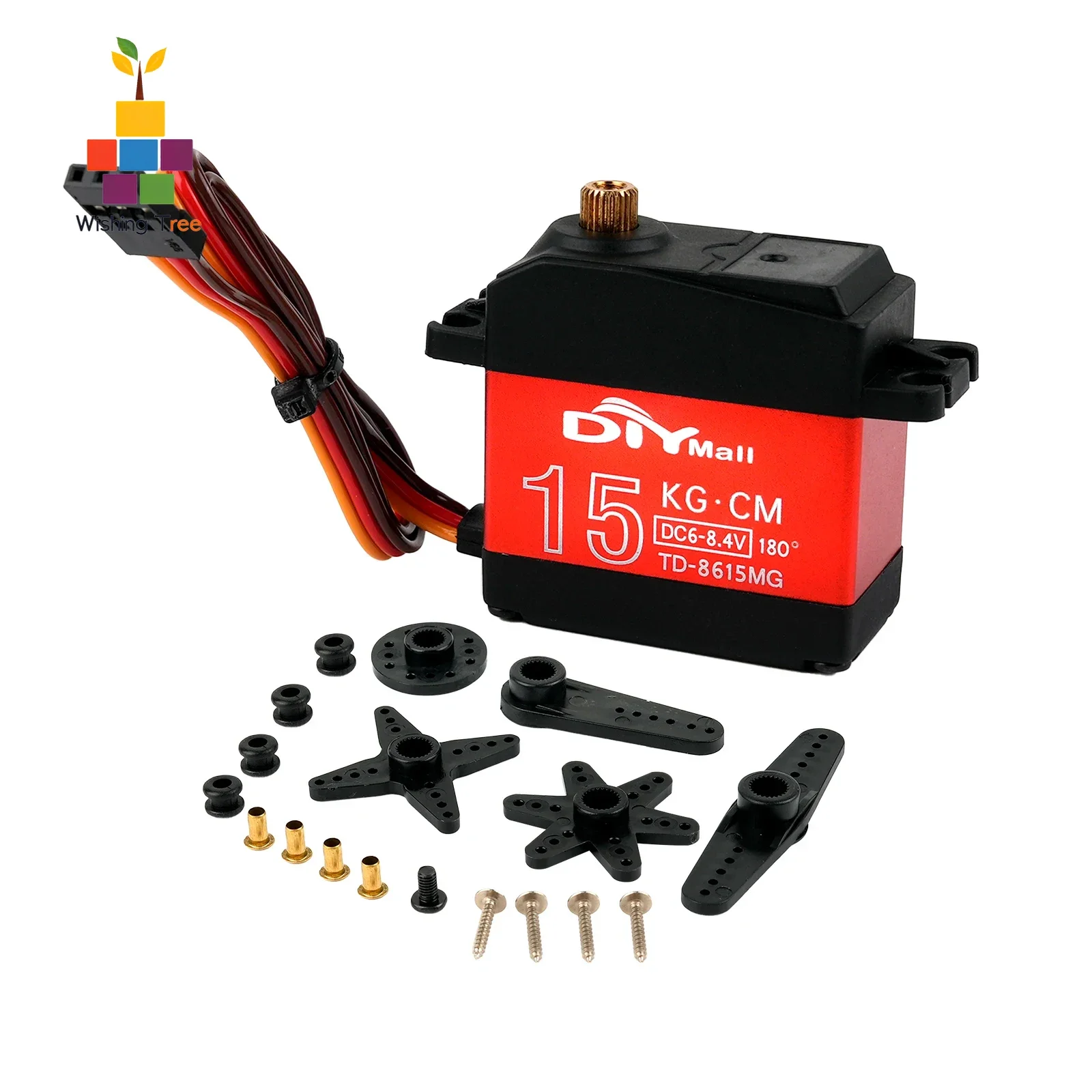 Servomotor Digital TD-8615MG, 18,5 kg · cm, torsión, engranaje de Metal de rotación de 360 grados para modelos RC, robótica de alta precisión