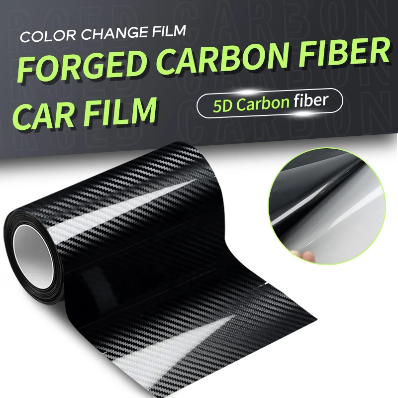 5D عالي اللمعان من ألياف الكربون الأسود الفينيل فقاعة الحرة الهواء الإصدار سيارة التفاف فيلم السيارات DIY الشارات