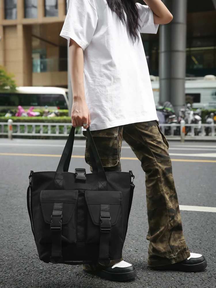 

Street Faion Crossbody Bag Men's Large Capaci Menger Bag Women's Waterproof Commuting Handbag Single oulder Bag