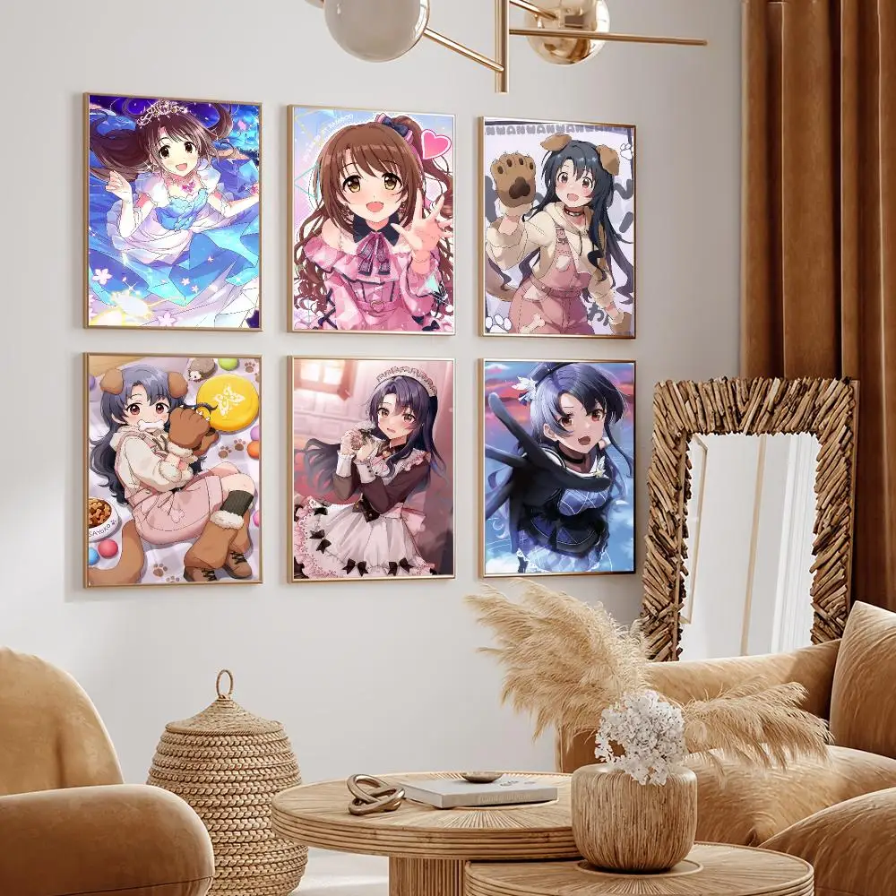 game The Idolm@ster Cinderella Girls Trendy Classic HD Self-Adhesive Waterproof Art Poster Room Decor, New Arrival On Sale