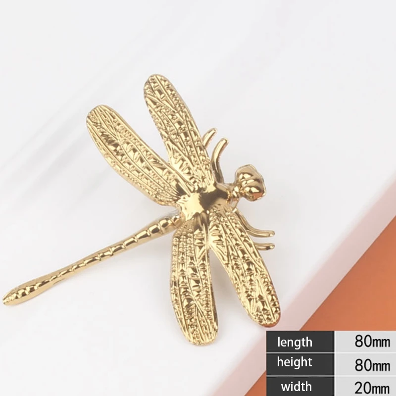 

Dragonfly Brass Furniture Handles Elegant Door Knobs And Handles For Kitchen Cabinet Cupboard Creative Drawer Pulls